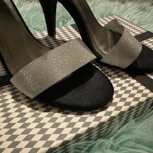 Jeffrey Campbell Vintage Foxtrot Silver Bling high heels